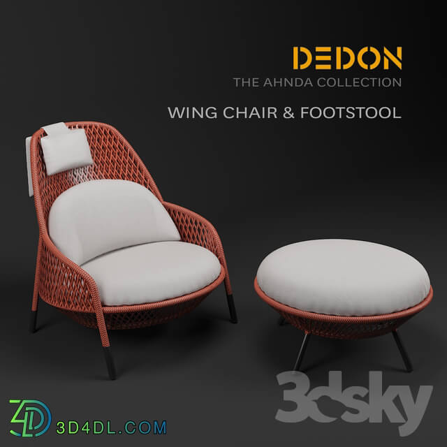 Chair - Wing Chair _ Footstool