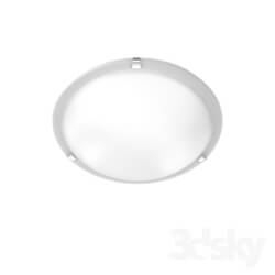 Wall light - 7186 Wall _ ceiling lighting fitting SALOME_ 1X60W _E27__ Ø300_ steel_ chrome _ alabaster_ white 