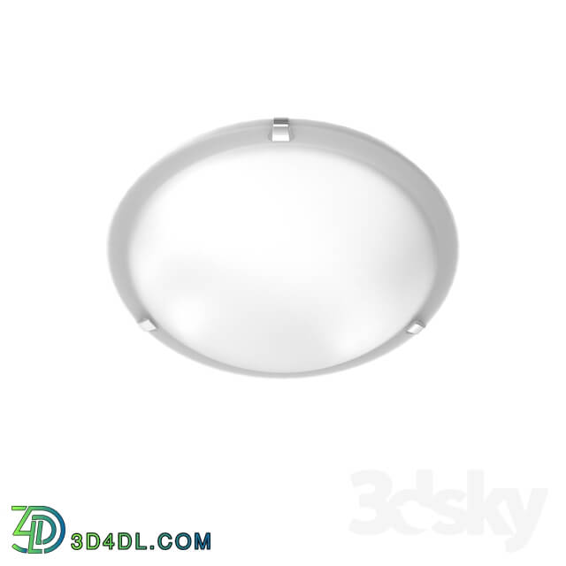 Wall light - 7186 Wall _ ceiling lighting fitting SALOME_ 1X60W _E27__ Ø300_ steel_ chrome _ alabaster_ white