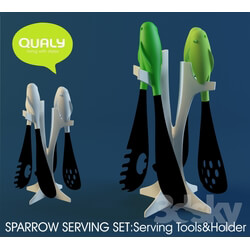 Other kitchen accessories - Qualy _ Sparrow serving set 