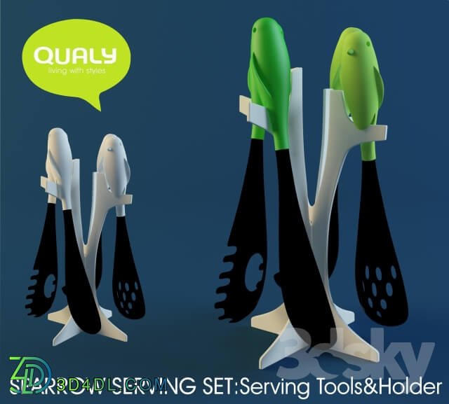 Other kitchen accessories - Qualy _ Sparrow serving set