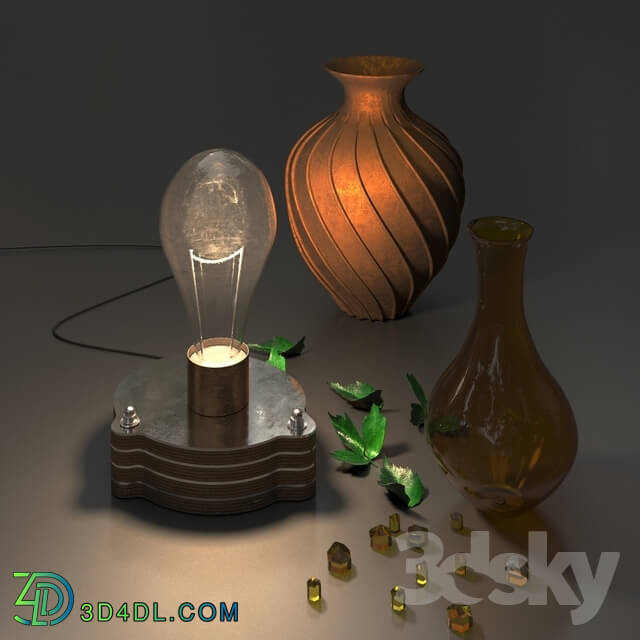 Decorative set - Decorative set with lamp