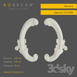 Decorative plaster - Volyut RODECOR Baroque 02110BR 