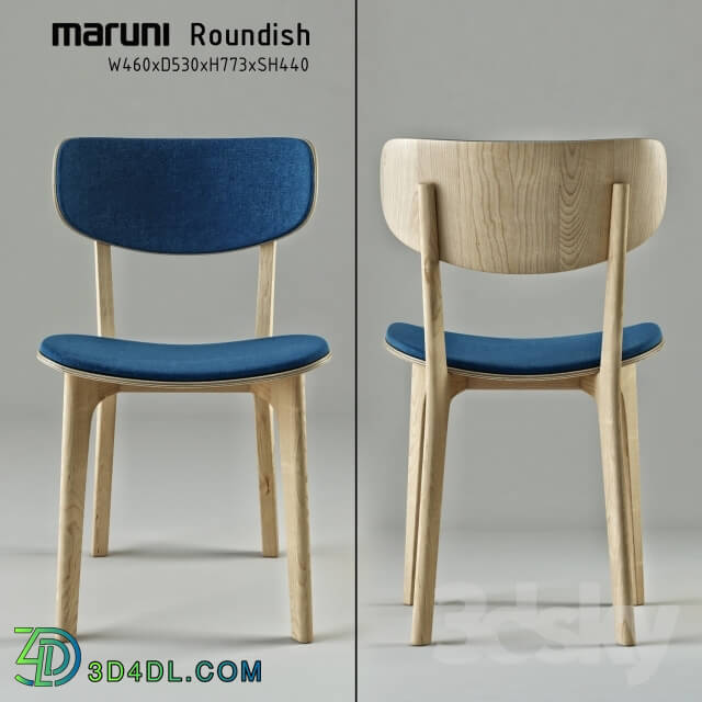 Chair - Roundish_Maruni_Armless chair