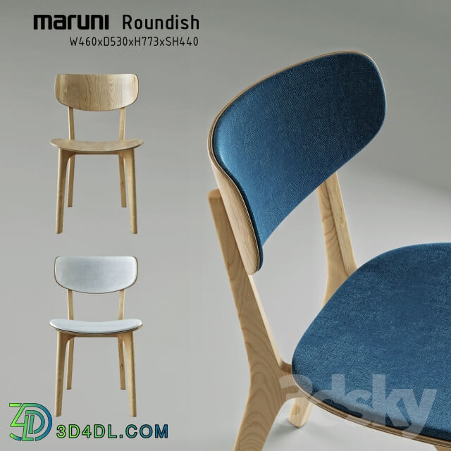 Chair - Roundish_Maruni_Armless chair