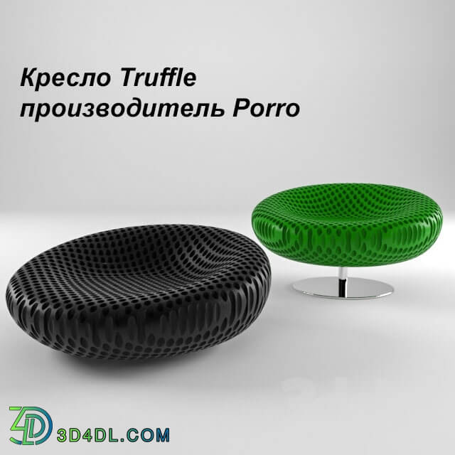 Arm chair - Chair ottoman Porro Truffle