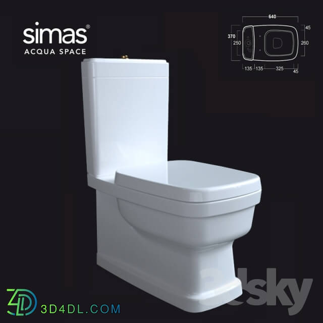 Toilet and Bidet - WC simas EVO07_09 OM