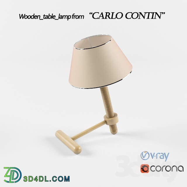 Table lamp - Wooden Table Lamp