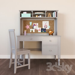 Table _ Chair - Catalina Storage Desk _amp_ Tall Hutch 