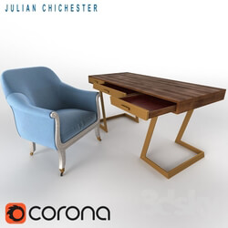 Table _ Chair - Julian Chichester_ Library Chair _ Onegin Desk 