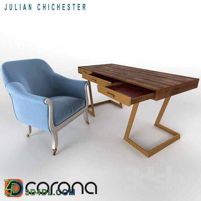 Table _ Chair - Julian Chichester_ Library Chair _ Onegin Desk