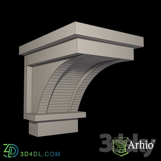 Decorative plaster - bracket AKR68-1