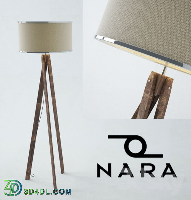 Floor lamp - NARA wooden lamp