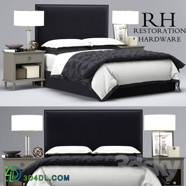 Bed - Restoration Hardware Lawson Non-Tufted bed