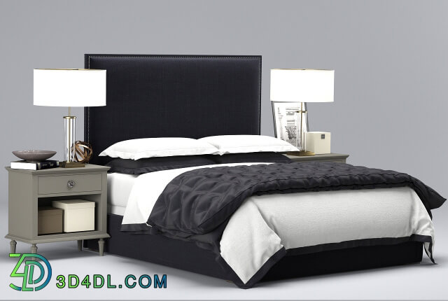 Bed - Restoration Hardware Lawson Non-Tufted bed