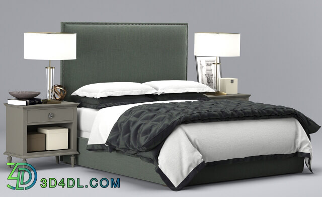 Bed - Restoration Hardware Lawson Non-Tufted bed