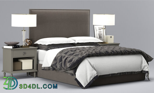 Bed - Restoration Hardware Lawson Non-Tufted bed