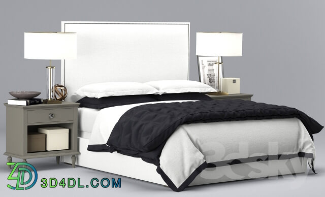 Bed - Restoration Hardware Lawson Non-Tufted bed