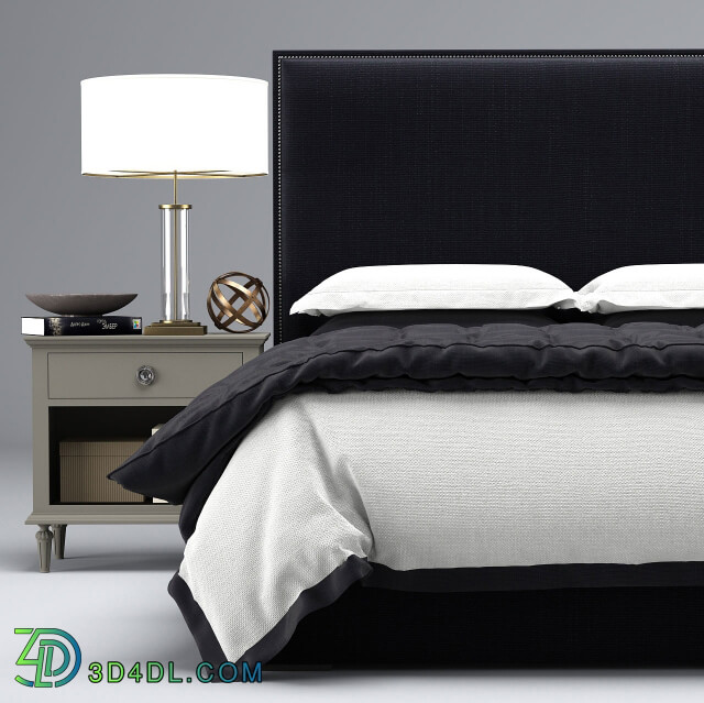 Bed - Restoration Hardware Lawson Non-Tufted bed