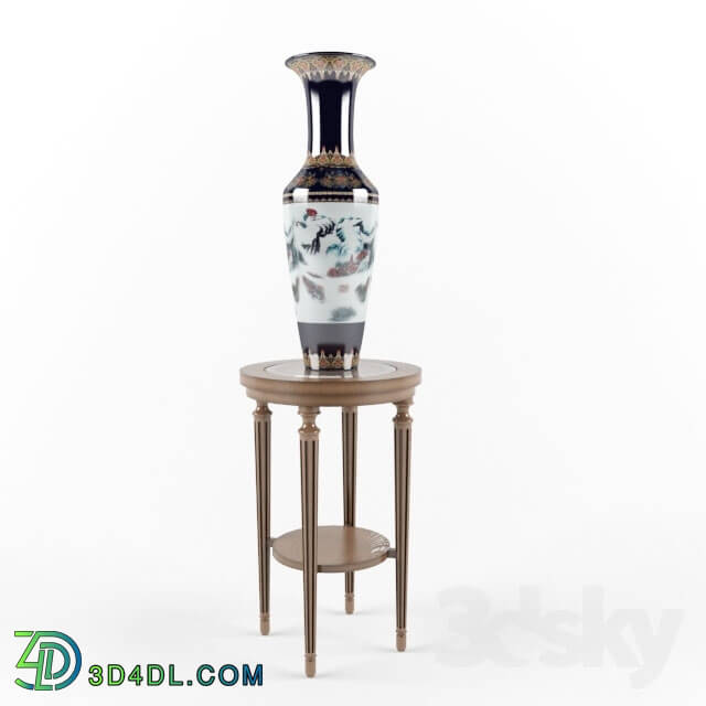 Table - Table and vase