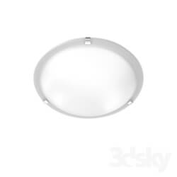 Wall light - 7184 Wall _ ceiling lighting fitting SALOME_ 2X60W _E27__ Ø400_ steel_ chrome _ alabaster_ white 