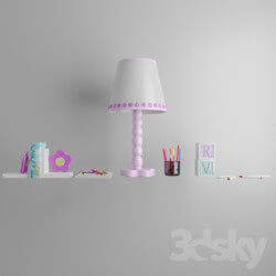Miscellaneous - set for children__39_s room with lamp 