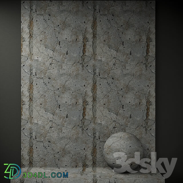 Wall covering - Decorative plaster. Art beton rusty