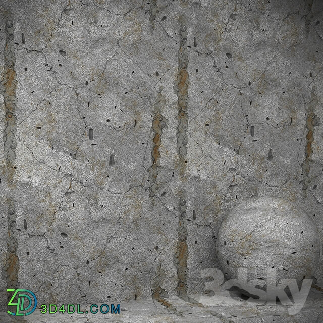 Wall covering - Decorative plaster. Art beton rusty