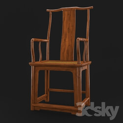 Chair - Late Ming Dynasty High Yoke Back Armchair 