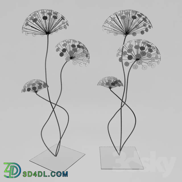 Other decorative objects - Crystal Flower Table Sculpture