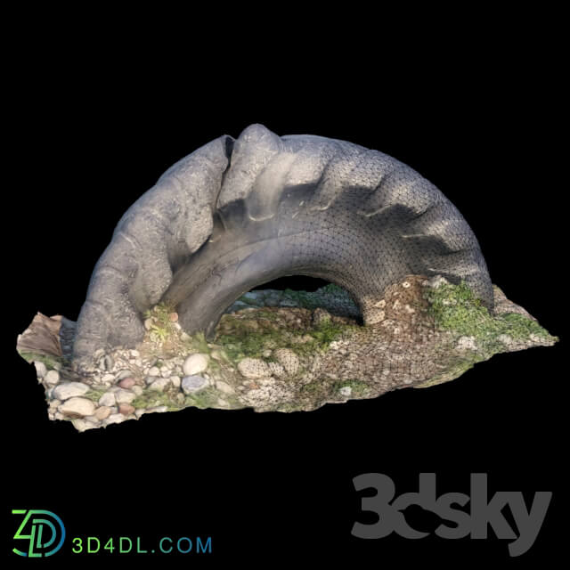 Other architectural elements - 3D scan Corrupted tires