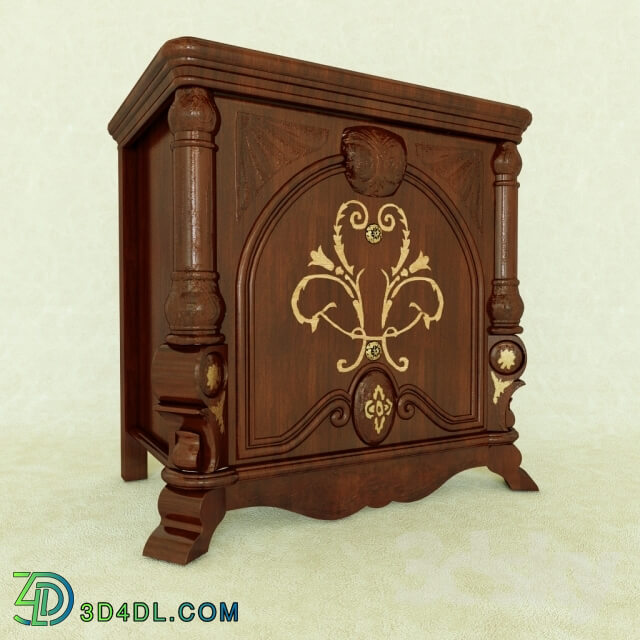Sideboard _ Chest of drawer - Maroon Bedside Table