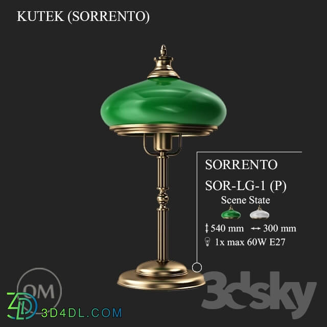 Table lamp - KUTEK _SORRENTO_ SOR-LG-1- _P_