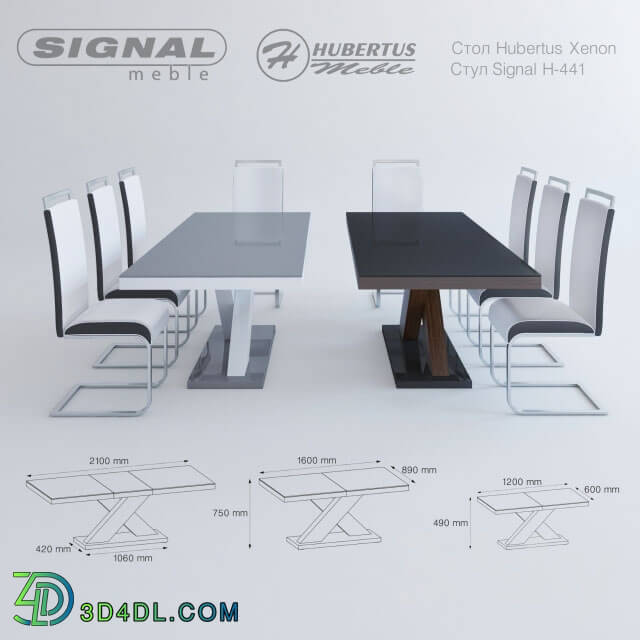 Table _ Chair - Table Xenon Hubertus-meble Chair H-441 Signal