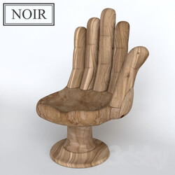 Arm chair - Noire buddha hand chair 