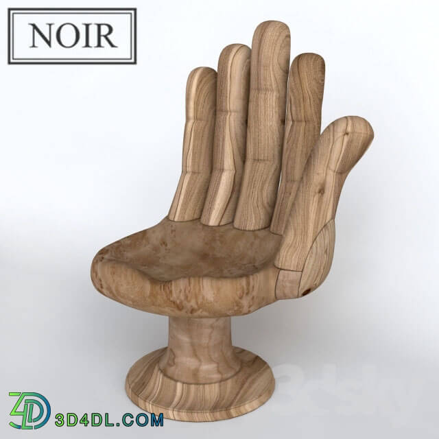 Arm chair - Noire buddha hand chair