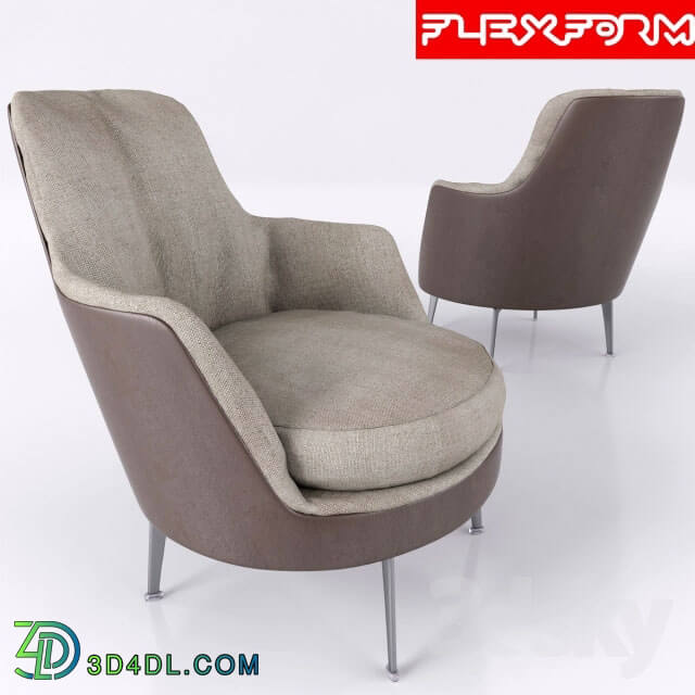 Arm chair - Flexform Guscio Soft