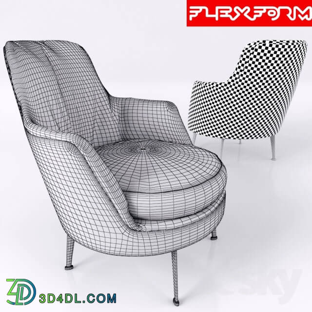 Arm chair - Flexform Guscio Soft