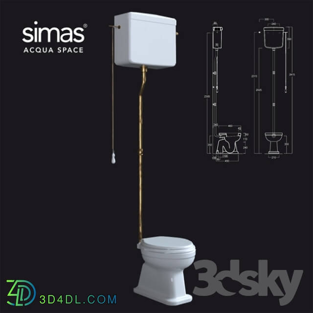 Toilet and Bidet - WC simas LO_901 _ LO_902 OM