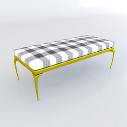 Other soft seating - Framed Brass Stiletto Bench 