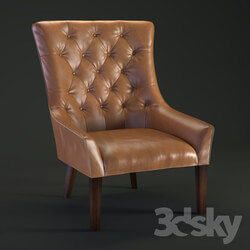 Arm chair - Hayes Tufted Leather Armchair 