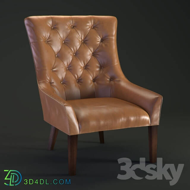 Arm chair - Hayes Tufted Leather Armchair