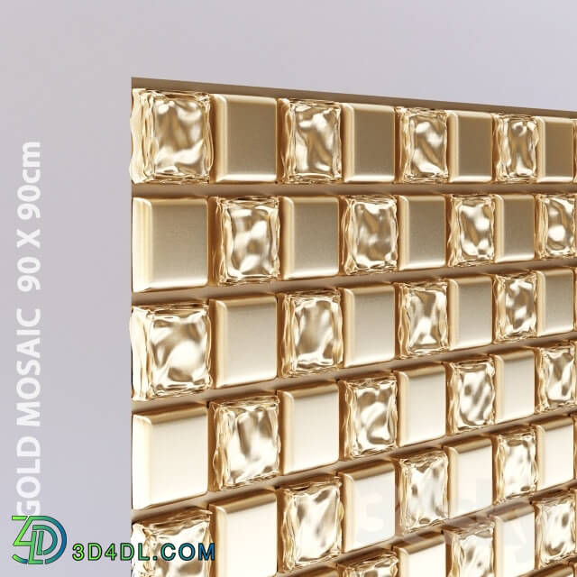 Bathroom accessories - Free_Gold Mosaic 90 x 90 cm