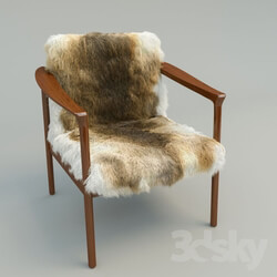 Arm chair - Armchair with deer skin 
