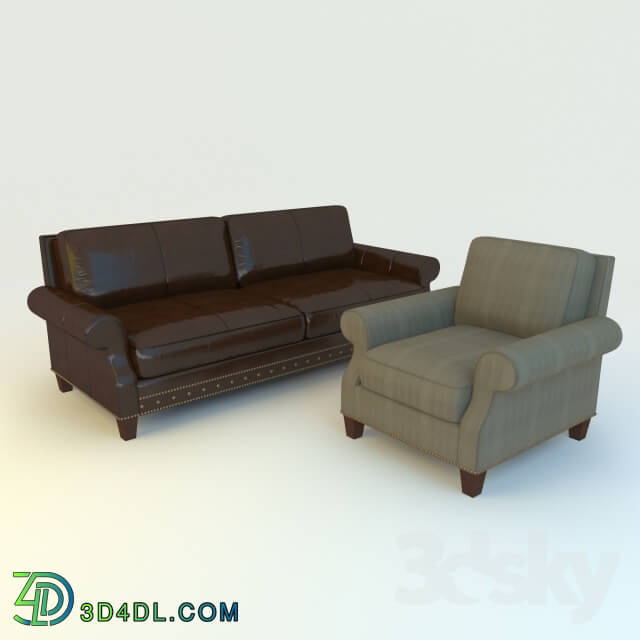 Sofa - Hickory White LA7109C _ LL7109S