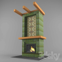 Fireplace - fireplace with tiles 