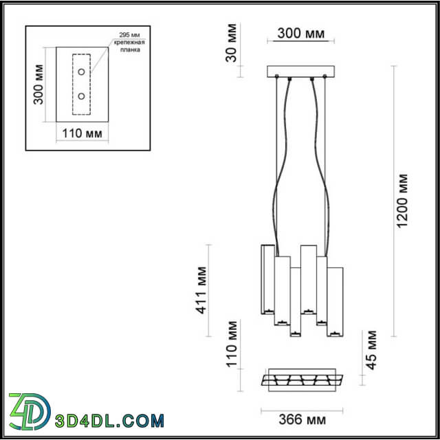 Ceiling light - Chandelier ODEON LIGHT 4014 _ 71L_ 4014 _ 99AL_ 4014 _ 99L PIANO