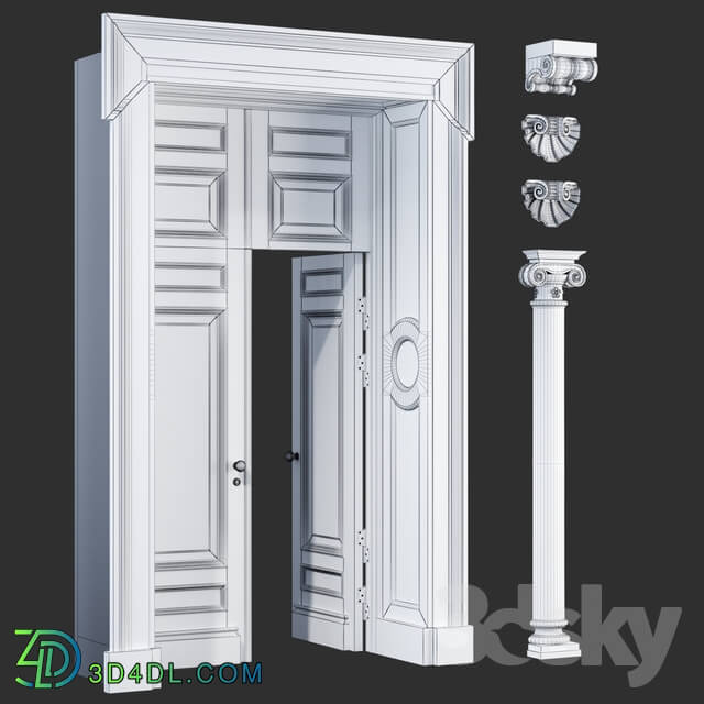 Doors - Classic wooden doors and carved elements