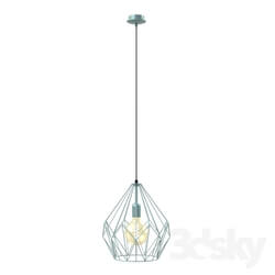 Ceiling light - 49259 Suspension CARLTON 1_ 1x60W _E27__ Ø310_ steel_ mint 