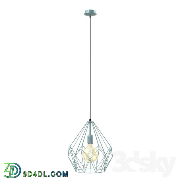 Ceiling light - 49259 Suspension CARLTON 1_ 1x60W _E27__ Ø310_ steel_ mint